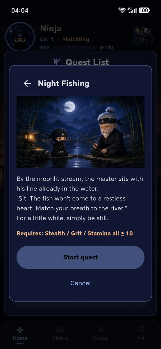 The 10-chapter quest list